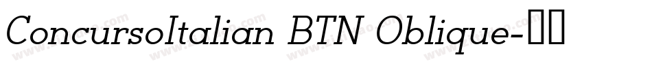 ConcursoItalian BTN Oblique字体转换